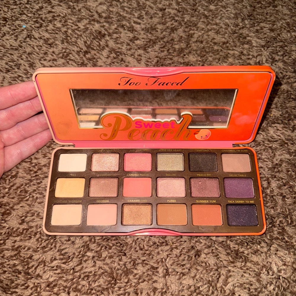 Too Faced Sweet Peach Palette Gently Used